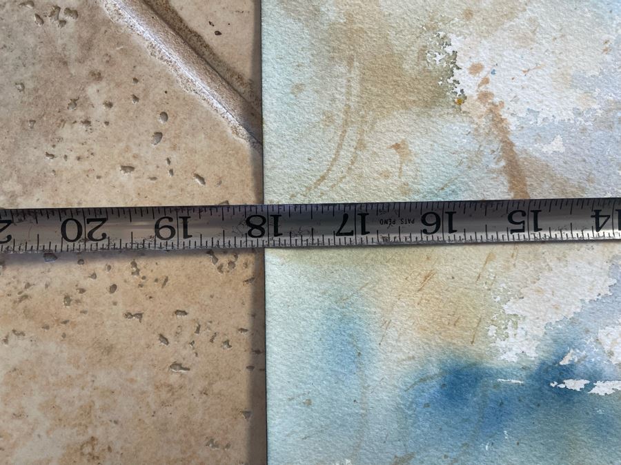 Original Jean Klafs Abstract Painting On Paper Unsigned 18 X 24 [Photo 6]