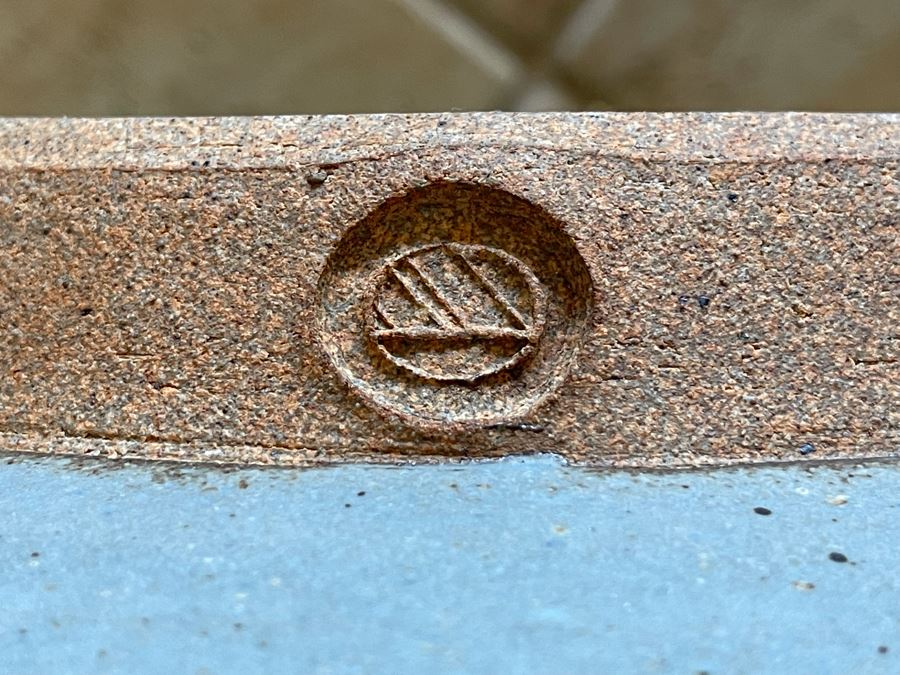 Large Signed Mid-Century Pottery Bowl 18.5R X 3.5H [Photo 6]