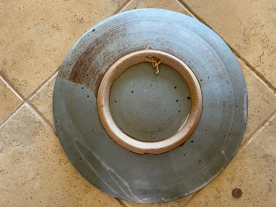 Large Signed Mid-Century Pottery Bowl 18.5R X 3.5H [Photo 5]