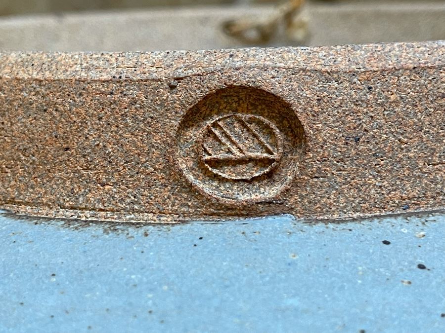 Large Signed Mid-Century Pottery Bowl 18.5R X 3.5H [Photo 7]