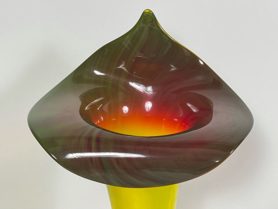 Vintage Blenko Art Glass Tulip Vase 12.5H Retails $175 [Photo 6]