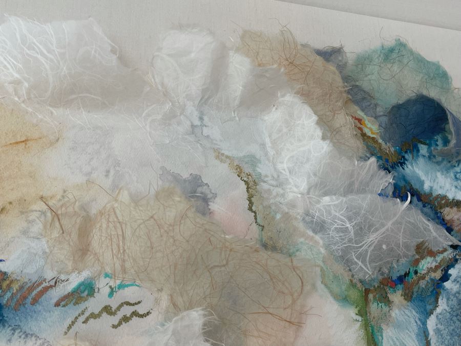 Very Large 3-D Mixed Media Collage In Lucite Shadowbox Frame 70.5W X 50.5H [Photo 11]