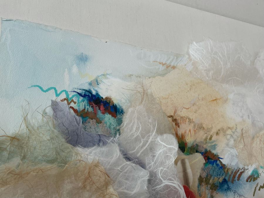 Very Large 3-D Mixed Media Collage In Lucite Shadowbox Frame 70.5W X 50.5H [Photo 10]