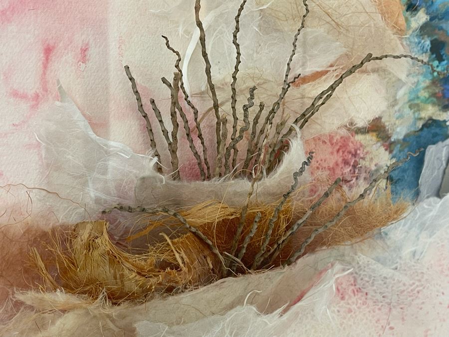 Very Large 3-D Mixed Media Collage In Lucite Shadowbox Frame 70.5W X 50.5H [Photo 7]