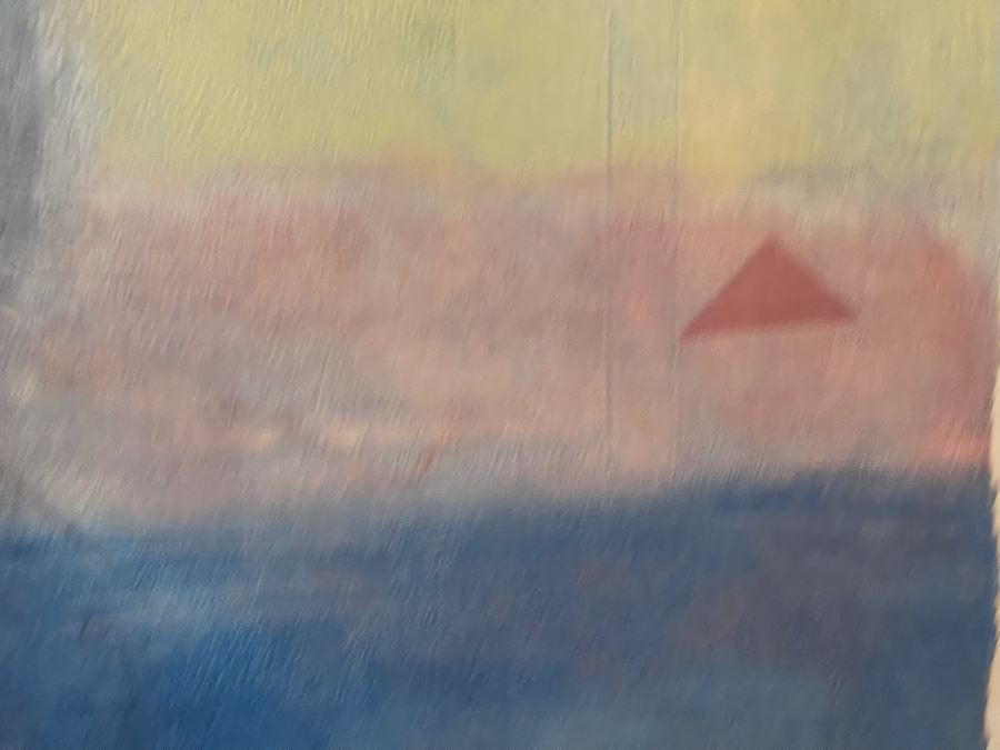 Original Abstract Artwork Signed C. Colby In Lucite Shadowbox Frame 28.5 X 36 [Photo 6]