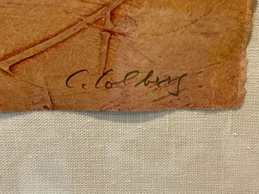 Original Abstract Artwork Signed C. Colby In Lucite Shadowbox Frame 28.5 X 36 [Photo 4]