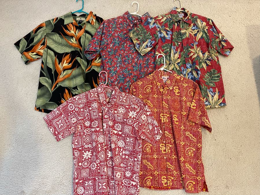 Collection Of Reyn Spooner / Tommy Bahama Hawaiian Button Up Shirts Size L / M