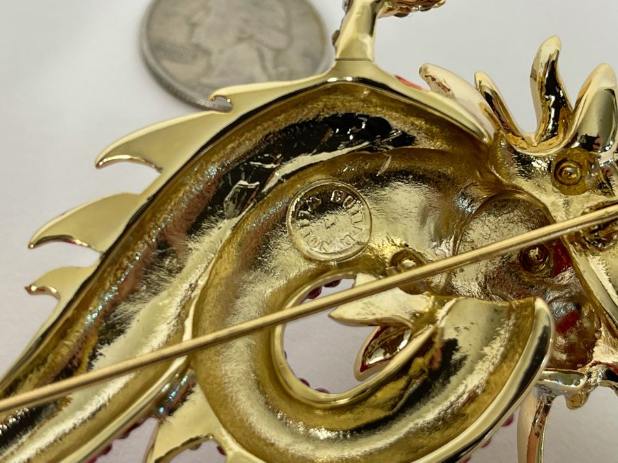 Large Signed Vintage Butler & Wilson Dragon Brooch Pin [Photo 11]