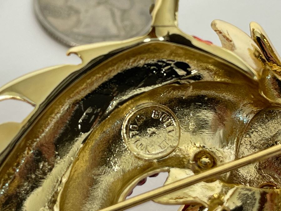 Large Signed Vintage Butler & Wilson Dragon Brooch Pin [Photo 12]