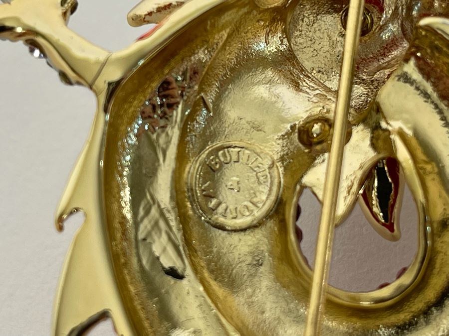 Large Signed Vintage Butler & Wilson Dragon Brooch Pin [Photo 13]