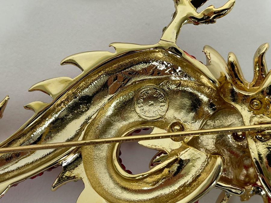 Large Signed Vintage Butler & Wilson Dragon Brooch Pin [Photo 9]