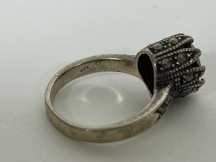 Pair Of Vintage Sterling Silver Rings Size 5.25 & 6.5 Weighs 9.4g [Photo 9]