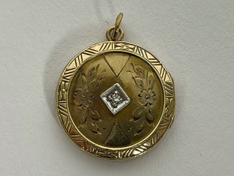 Vintage 10K Gold Locket Pendant 3.9g [Photo 2]