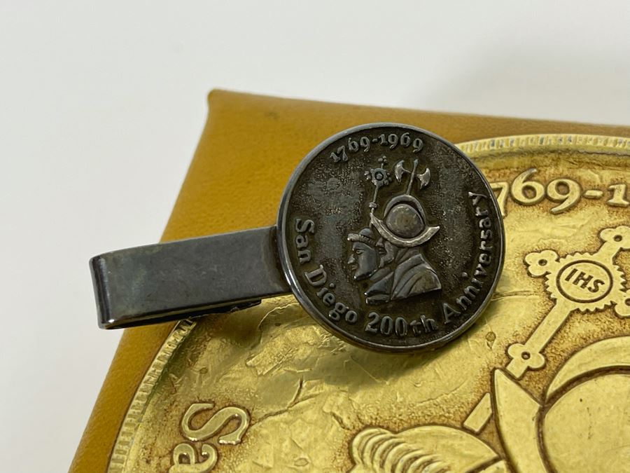 San Diego 200th Anniversary Sterling Sllver Tie Clip 11.7g And Box [Photo 2]