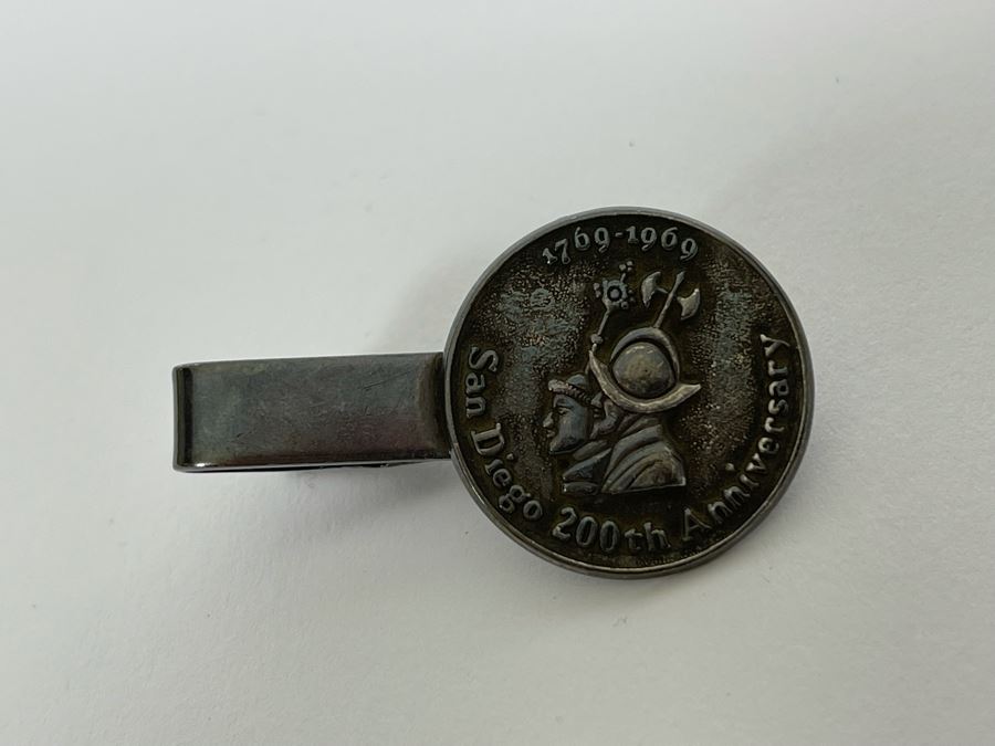 San Diego 200th Anniversary Sterling Sllver Tie Clip 11.7g And Box [Photo 6]