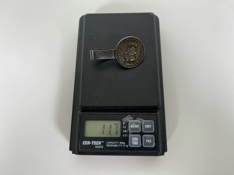 San Diego 200th Anniversary Sterling Sllver Tie Clip 11.7g And Box [Photo 7]