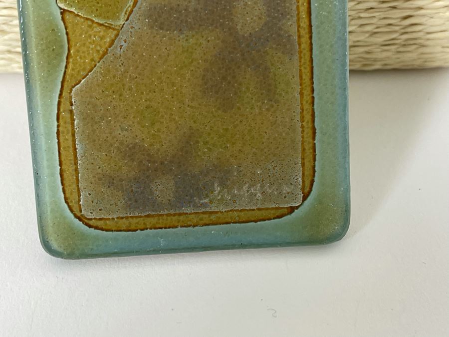 Signed Mid-Century Art Glass Pendant Necklace [Photo 6]