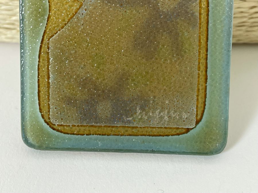 Signed Mid-Century Art Glass Pendant Necklace [Photo 5]