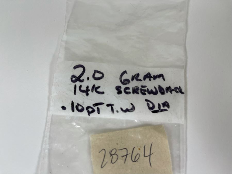 14K Gold Screwback Diamond Earrings 2g [Photo 6]