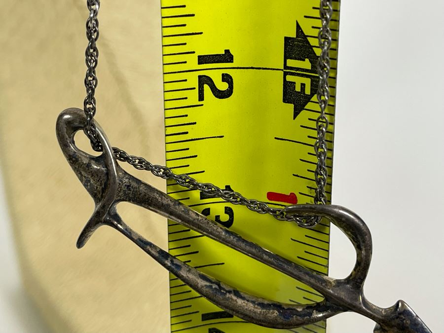 Sterling Silver Pendant 26” Necklace 23.2g [Photo 7]