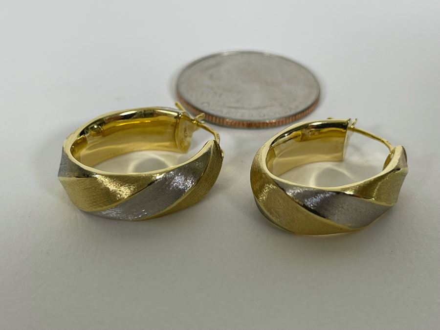 14K Gold Italian Earrings 2.7g [Photo 1]