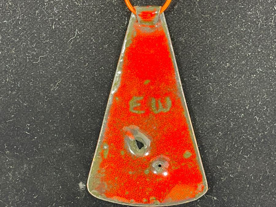 Metal Enamel Art Pendant Necklace [Photo 4]