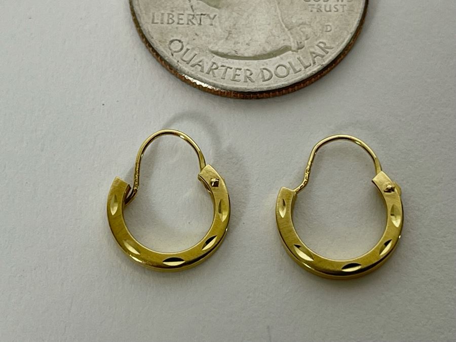 14K Gold Earrings 0.7g [Photo 1]