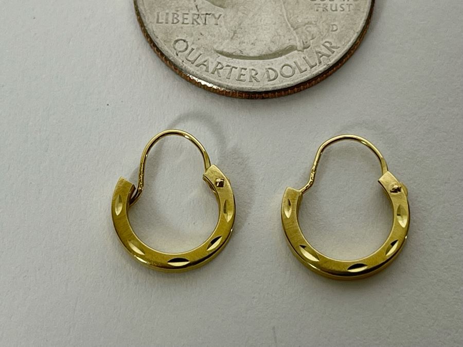 14K Gold Earrings 0.7g [Photo 4]