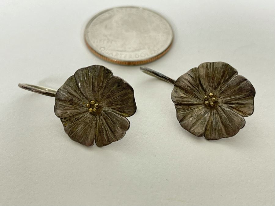 Sterling Silver Earrings 4.2g [Photo 2]