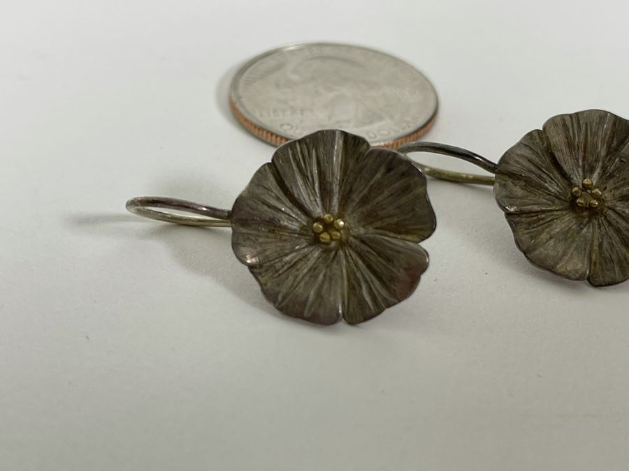 Sterling Silver Earrings 4.2g [Photo 3]