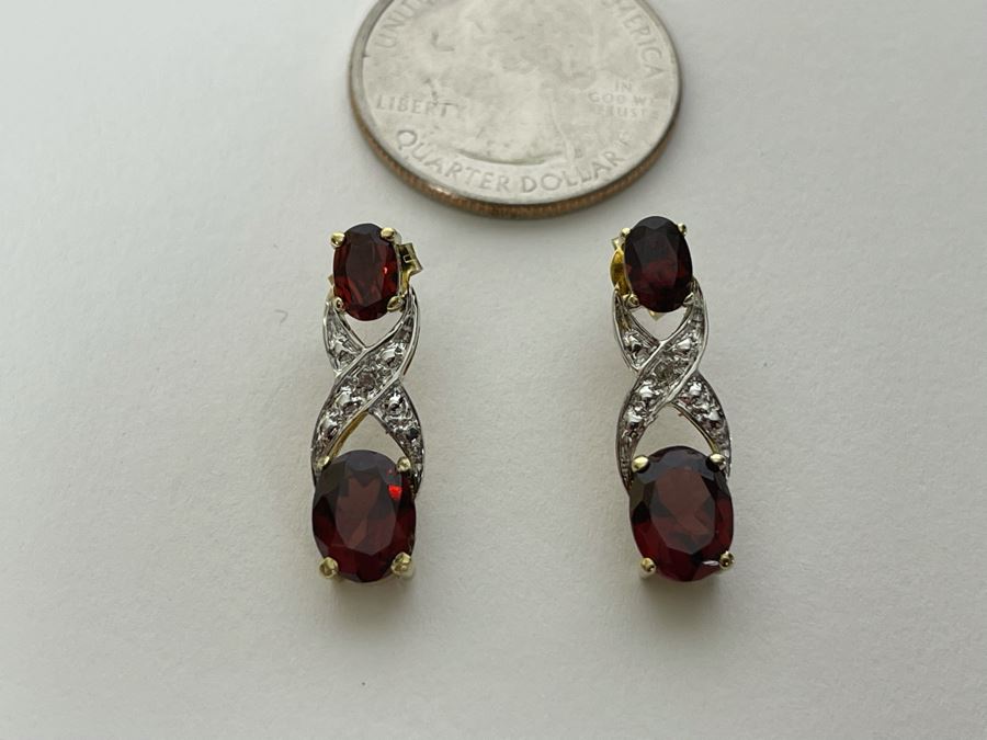 Sterling Silver Multi Stone Necklace And Matching Earrings 17.9g [Photo 11]