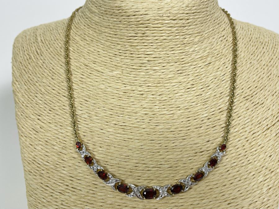 Sterling Silver Multi Stone Necklace And Matching Earrings 17.9g [Photo 2]