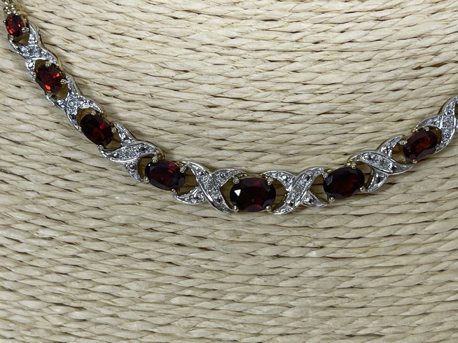 Sterling Silver Multi Stone Necklace And Matching Earrings 17.9g [Photo 6]