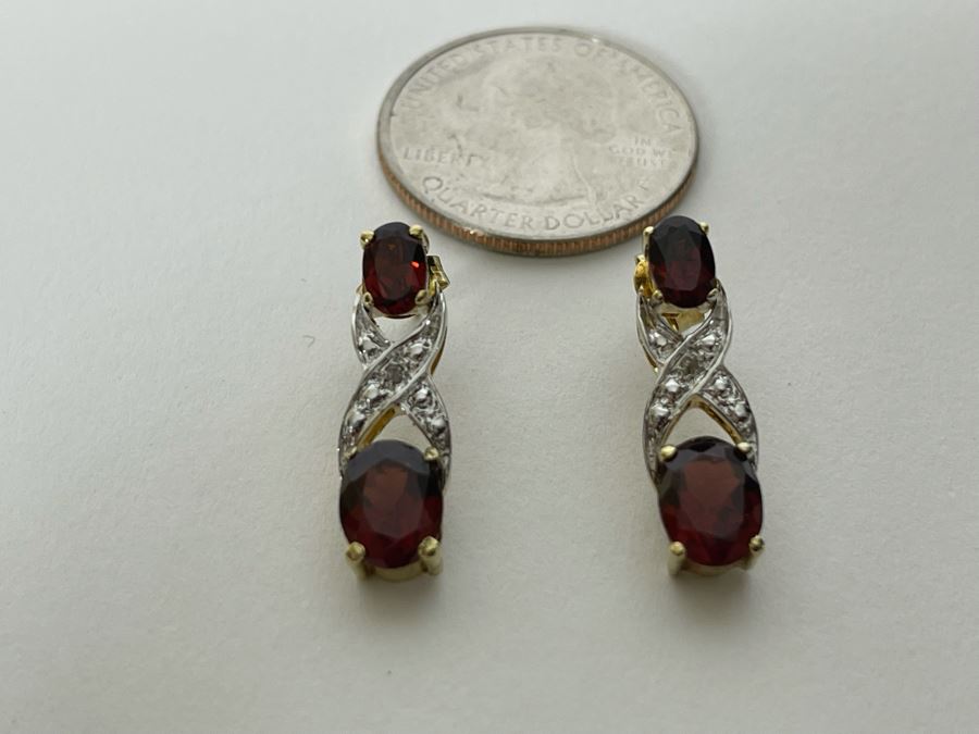 Sterling Silver Multi Stone Necklace And Matching Earrings 17.9g [Photo 13]