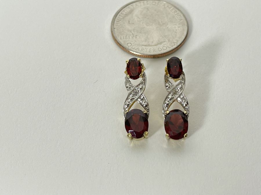 Sterling Silver Multi Stone Necklace And Matching Earrings 17.9g [Photo 19]