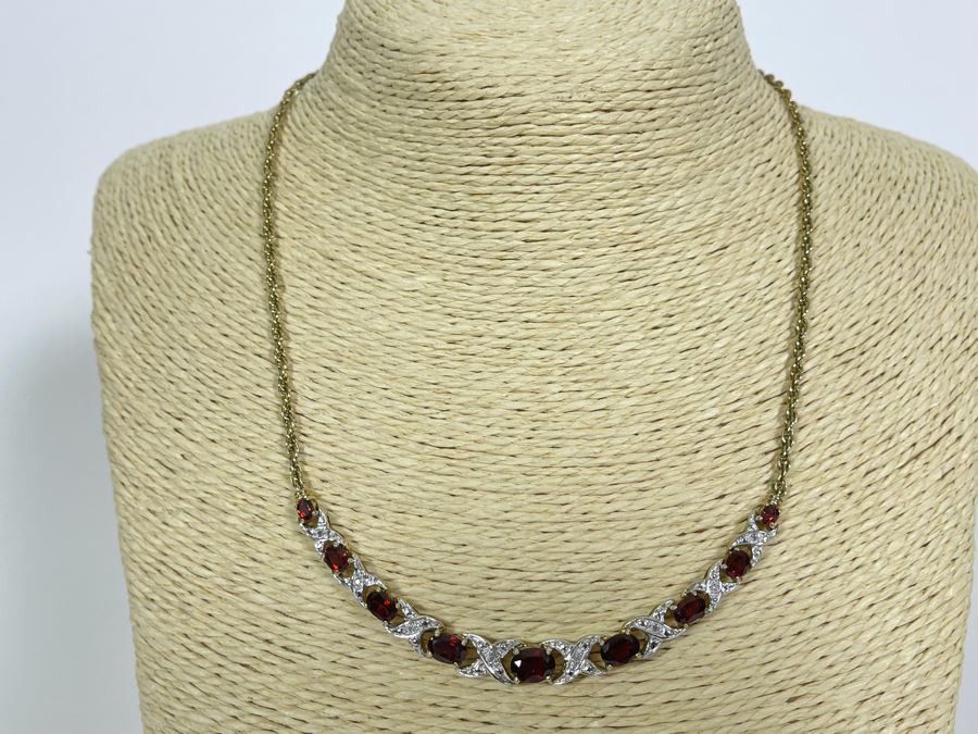 Sterling Silver Multi Stone Necklace And Matching Earrings 17.9g [Photo 5]