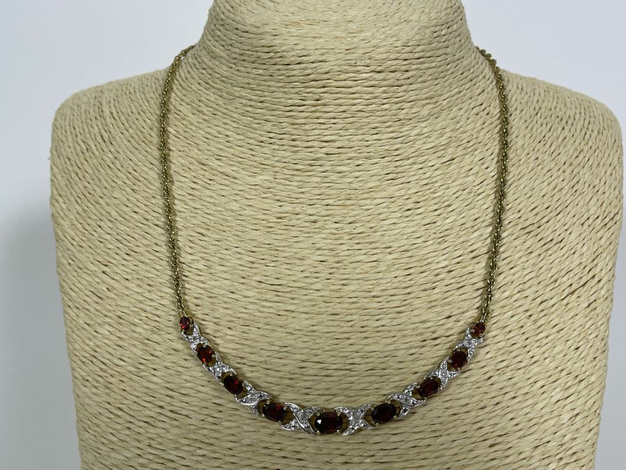 Sterling Silver Multi Stone Necklace And Matching Earrings 17.9g [Photo 4]