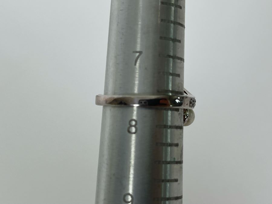 Three Sterling Silver Rings With Stones Sizes 7.5, 8.25, 9 12.4g [Photo 7]