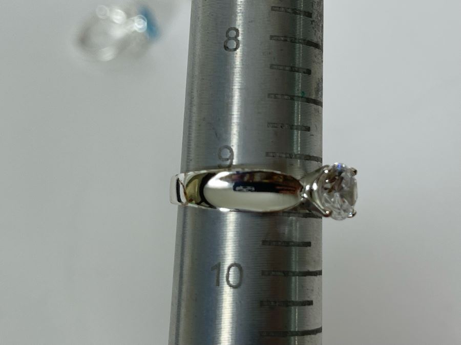 Three Sterling Silver Rings With Pearl & Stones Sizes 9.25, 7.25, 9.25 11g [Photo 8]