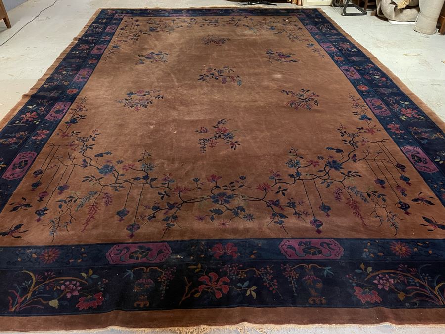 Large Vintage Mandarin Chinese Wool Area Rug 17’ 6” X 12’ 2” Appraised at $5,500 In 1978 [Photo 6]