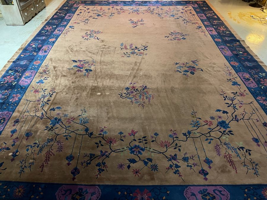 Large Vintage Mandarin Chinese Wool Area Rug 17’ 6” X 12’ 2” Appraised at $5,500 In 1978 [Photo 14]