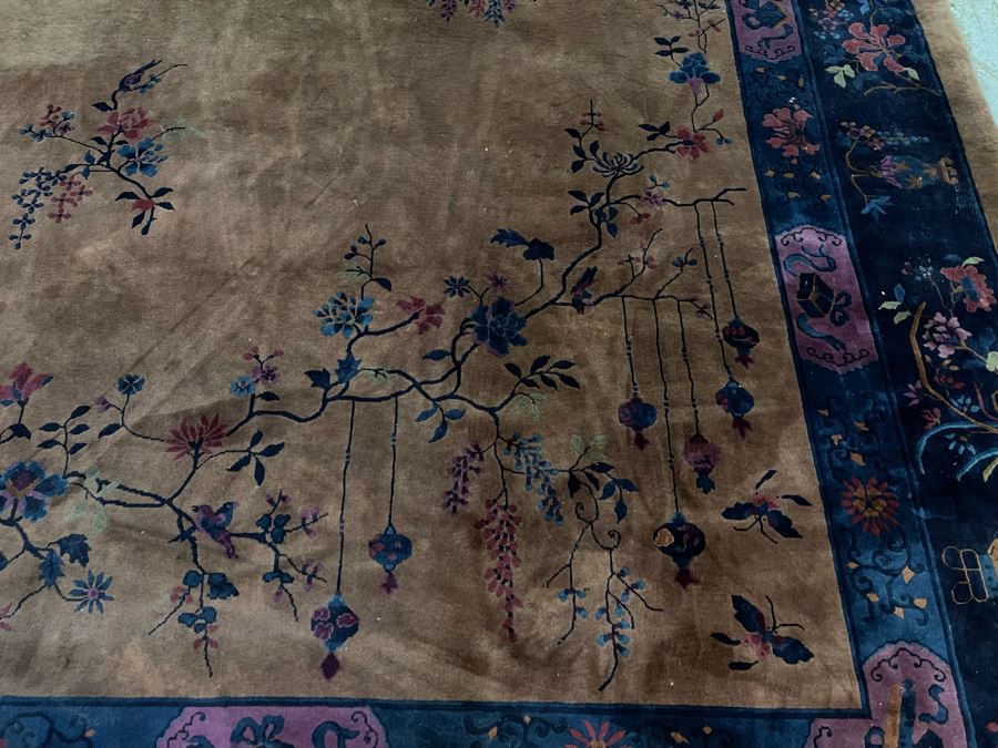 Large Vintage Mandarin Chinese Wool Area Rug 17’ 6” X 12’ 2” Appraised at $5,500 In 1978 [Photo 10]