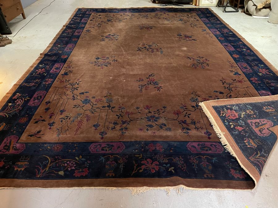 Large Vintage Mandarin Chinese Wool Area Rug 17’ 6” X 12’ 2” Appraised at $5,500 In 1978 [Photo 17]