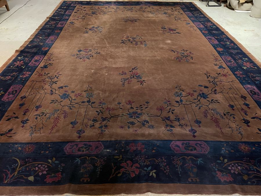 Large Vintage Mandarin Chinese Wool Area Rug 17’ 6” X 12’ 2” Appraised at $5,500 In 1978 [Photo 4]