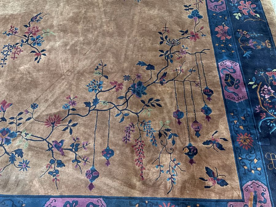 Large Vintage Mandarin Chinese Wool Area Rug 17’ 6” X 12’ 2” Appraised at $5,500 In 1978 [Photo 11]