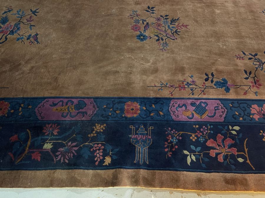 Large Vintage Mandarin Chinese Wool Area Rug 17’ 6” X 12’ 2” Appraised at $5,500 In 1978 [Photo 13]