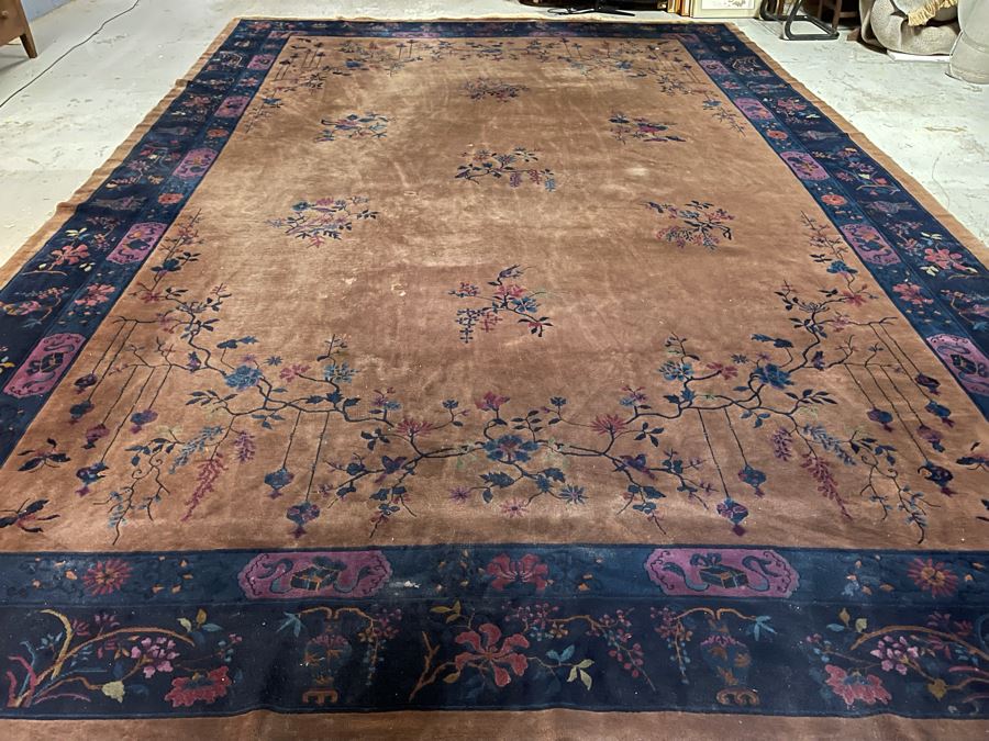 Large Vintage Mandarin Chinese Wool Area Rug 17’ 6” X 12’ 2” Appraised at $5,500 In 1978 [Photo 5]