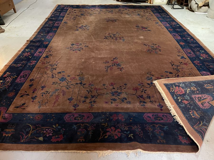 Large Vintage Mandarin Chinese Wool Area Rug 17’ 6” X 12’ 2” Appraised at $5,500 In 1978 [Photo 16]
