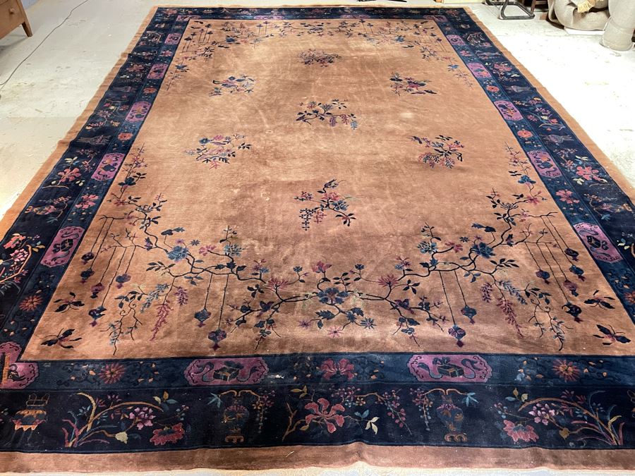 Large Vintage Mandarin Chinese Wool Area Rug 17’ 6” X 12’ 2” Appraised at $5,500 In 1978 [Photo 2]