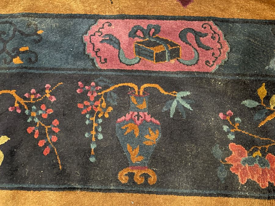 Large Vintage Mandarin Chinese Wool Area Rug 17’ 6” X 12’ 2” Appraised at $5,500 In 1978 [Photo 8]